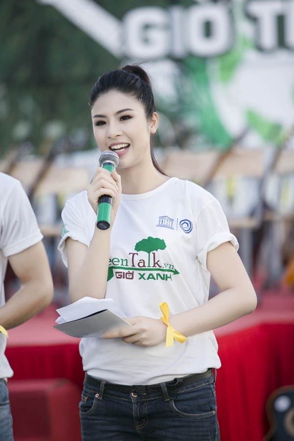 Ngọc Hân tươi tắn hưởng ứng Giờ Trái đất 2014 - ảnh 3